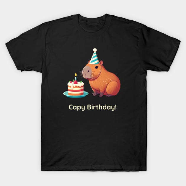 Capy Birthday T-Shirt by ThesePrints